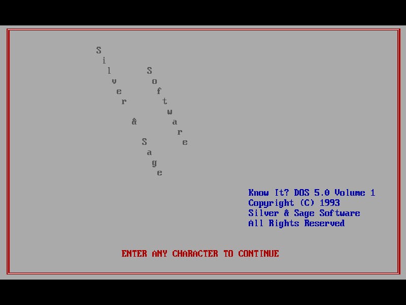 Know It? DOS 5.0 Volume 1